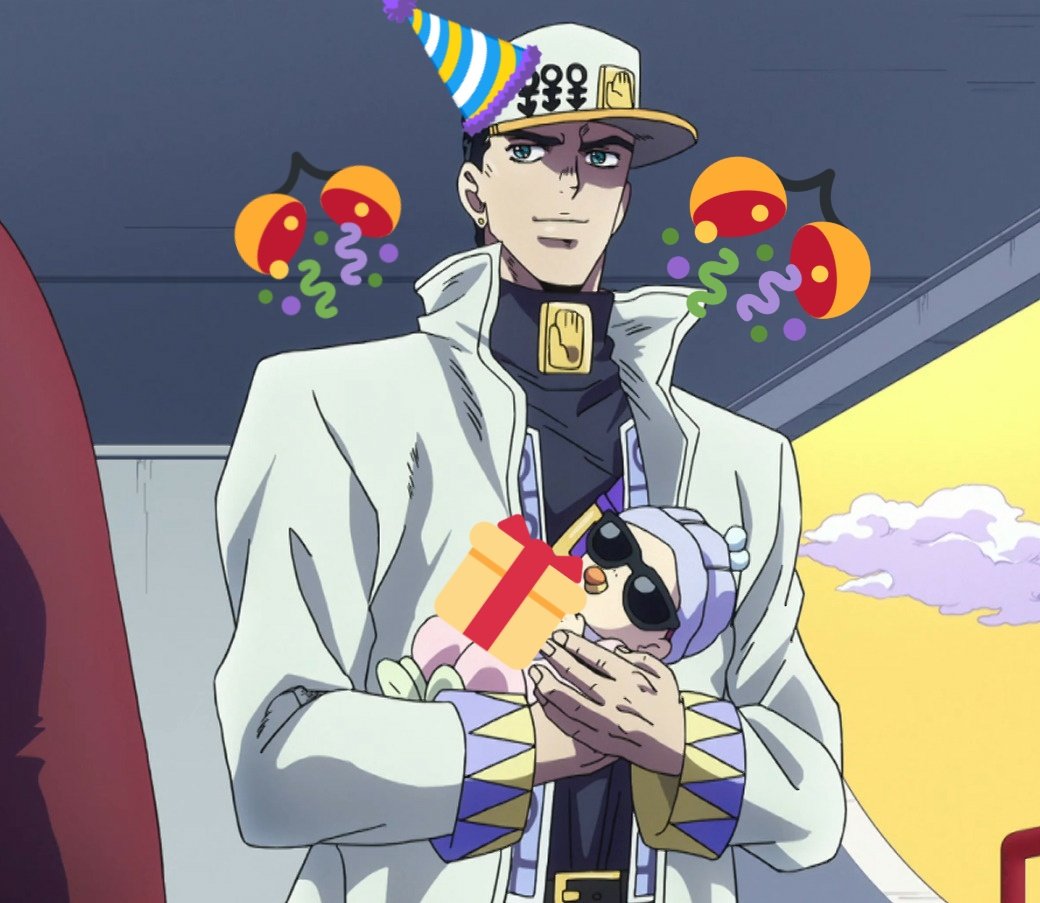 saying happy birthday to Jotaro everyday until aquarius season is over since we dont know his actual day of birth day 1: HAPPY BIRTHDAY TO JOTARO