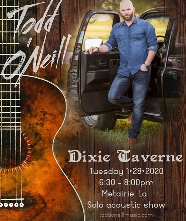 toddoneillmusic's tweet photo. Playing an acoustic show here in Nola @dixie_taverne this coming Tuesday night! Y’all come hang! 6:30pm #dixietaverne #acoustic #onatuesday #nola #metairie https://t.co/Uedxqs8y81 https://t.co/3HW7fpR759