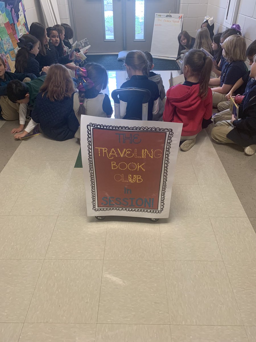 Parker_TWtigers's tweet photo. Our “Traveling Book Club” officially began today!! My most treasured 30 minutes of the day ❤️ where will our next stop be?? This experience will be the first for many of my students to read through a chapter book!#developingaloveforreading @TWEtigers @empowermcpss @KevinBalius https://t.co/uVLA3rTuao