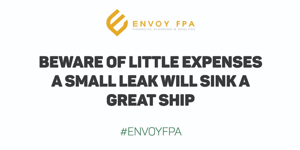 EnvoyFpa's tweet photo. You should pay a great attention to the small expenses that you are making. They might seem insignificant, but when you check the bill you will see that those small expenses can make a great impact on your total finances. https://t.co/yoTtcDusw9