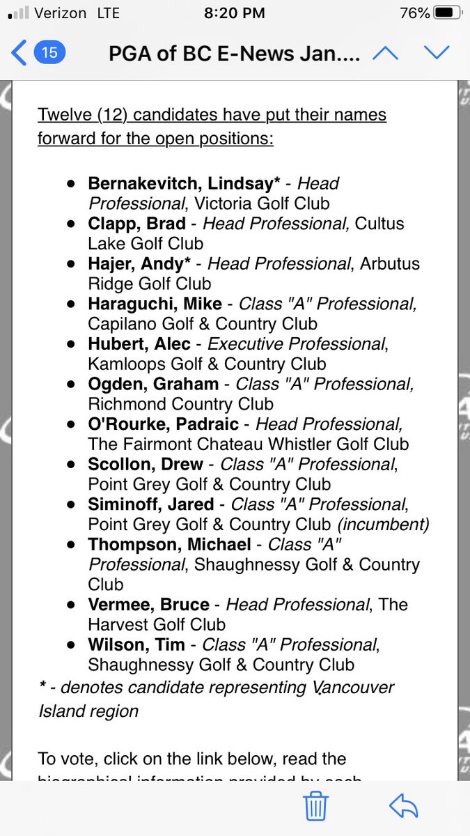 What a line up of talent running for the board ..... ⁦<a href="/PGAofBC/">PGA of BC</a>⁩ is going to be in great hands 👍