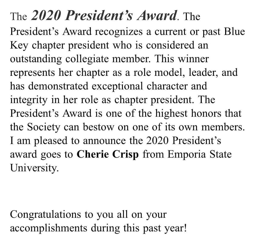 BlueKeyofESU's tweet photo. We are so proud of our President, Cherie! https://t.co/fRxoFNi6EE