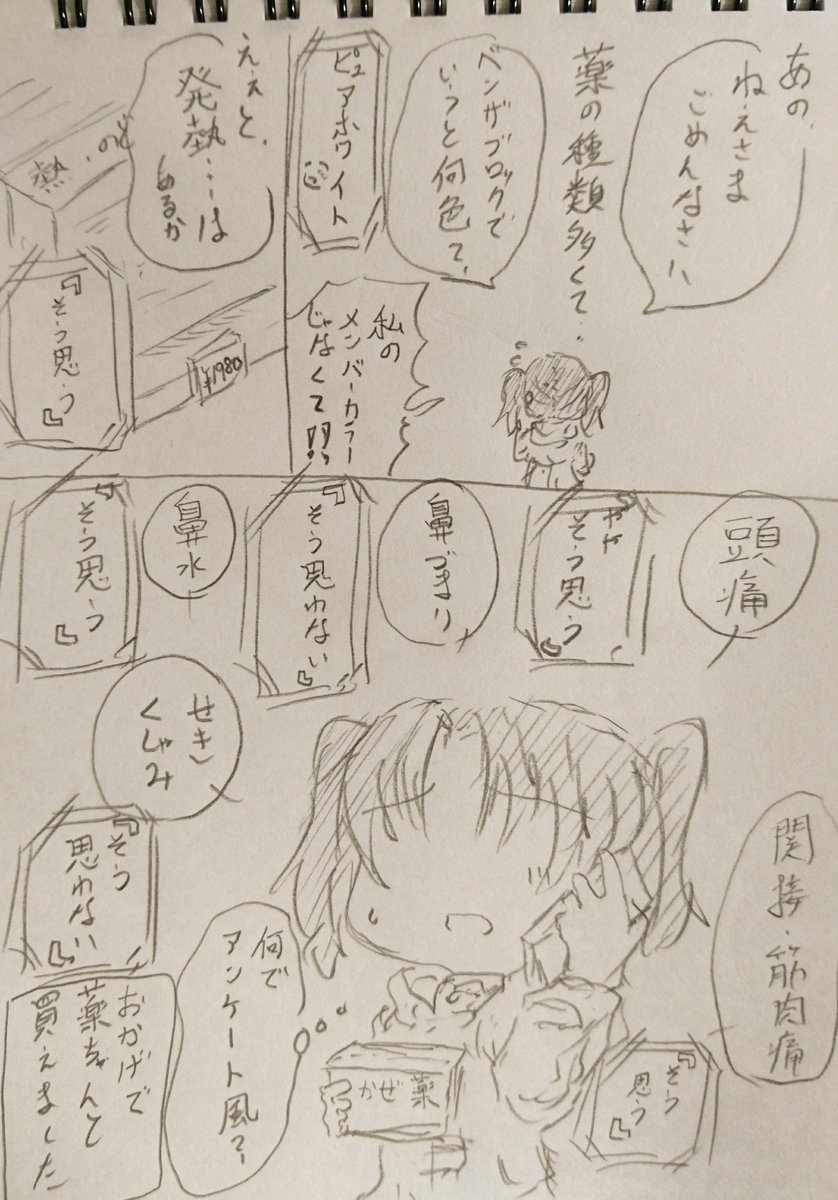 症状の伝え方が独特な姉。 