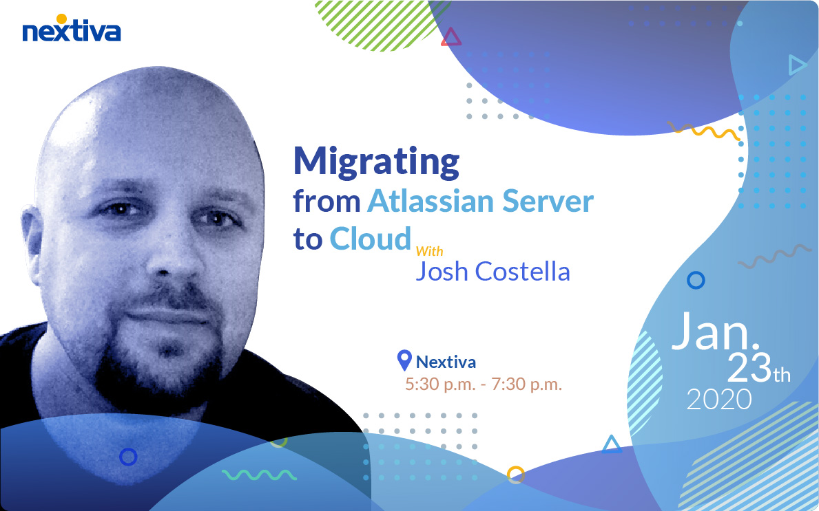 Nextiva's tweet image. Join us for a #meetup TONIGHT to learn about migrating from Atlassian Server to the Cloud: bit.ly/nx-mtup-atlsn

If you&apos;re curious about the migration process &amp;amp; the real-world differences between #AtlassianServer vs #AtlassianCloud, this event is for you!