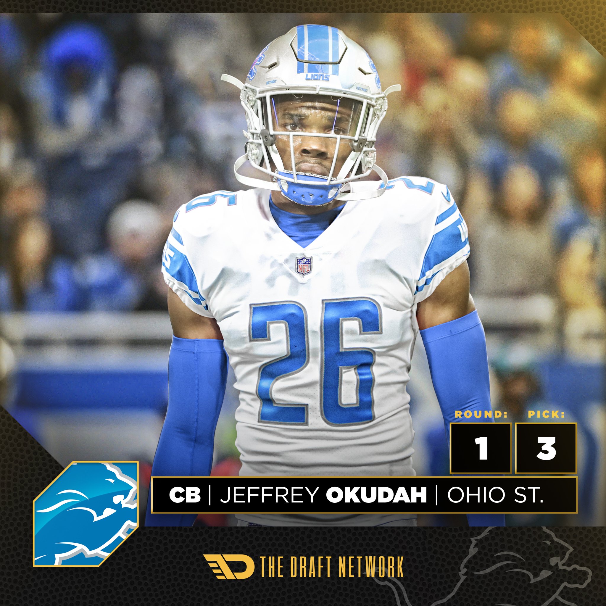 jeff okudah detroit lions jersey