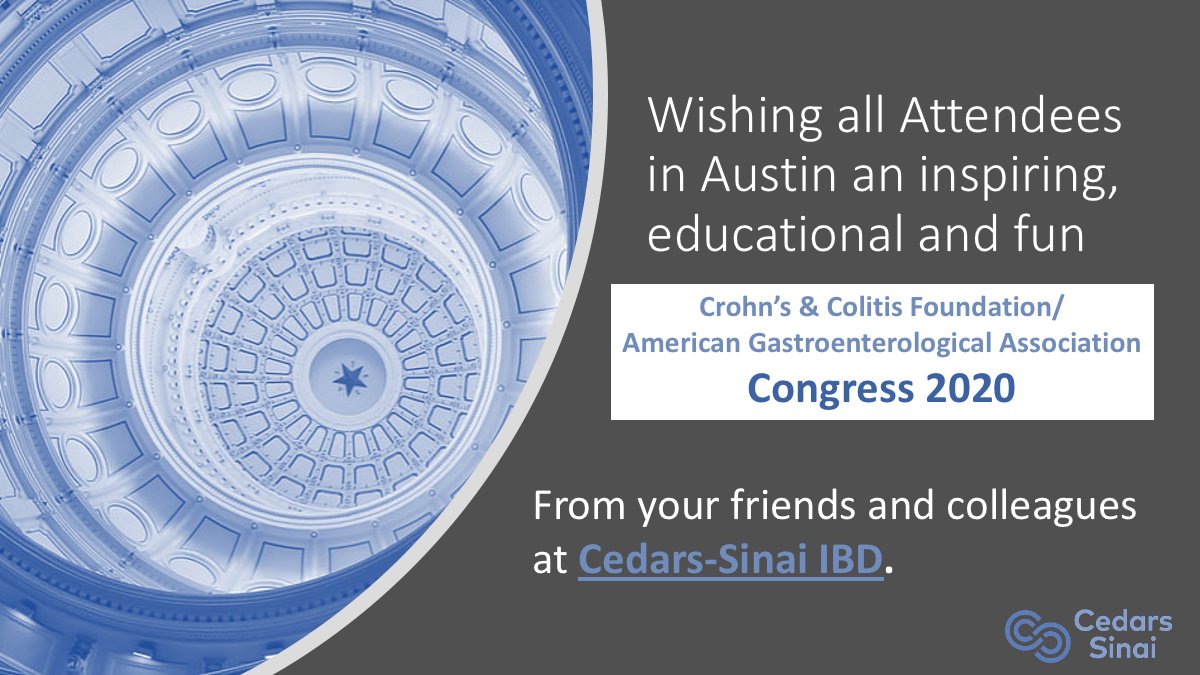 IBD at Cedars-Sinai (@ibdcedarssinai) on Twitter photo We look forward to catching up with you in Austin. @CCCongress2020 <a href="/IBDCedarsSinai/">IBD at Cedars-Sinai</a> <a href="/CedarsSinai/">Cedars-Sinai</a> <a href="/CrohnsColitisFn/">Crohn's & Colitis Foundation</a> We look forward to catching up with you in Austin. @CCCongress2020 <a href="/IBDCedarsSinai/">IBD at Cedars-Sinai</a> <a href="/CedarsSinai/">Cedars-Sinai</a> <a href="/CrohnsColitisFn/">Crohn's & Colitis Foundation</a>