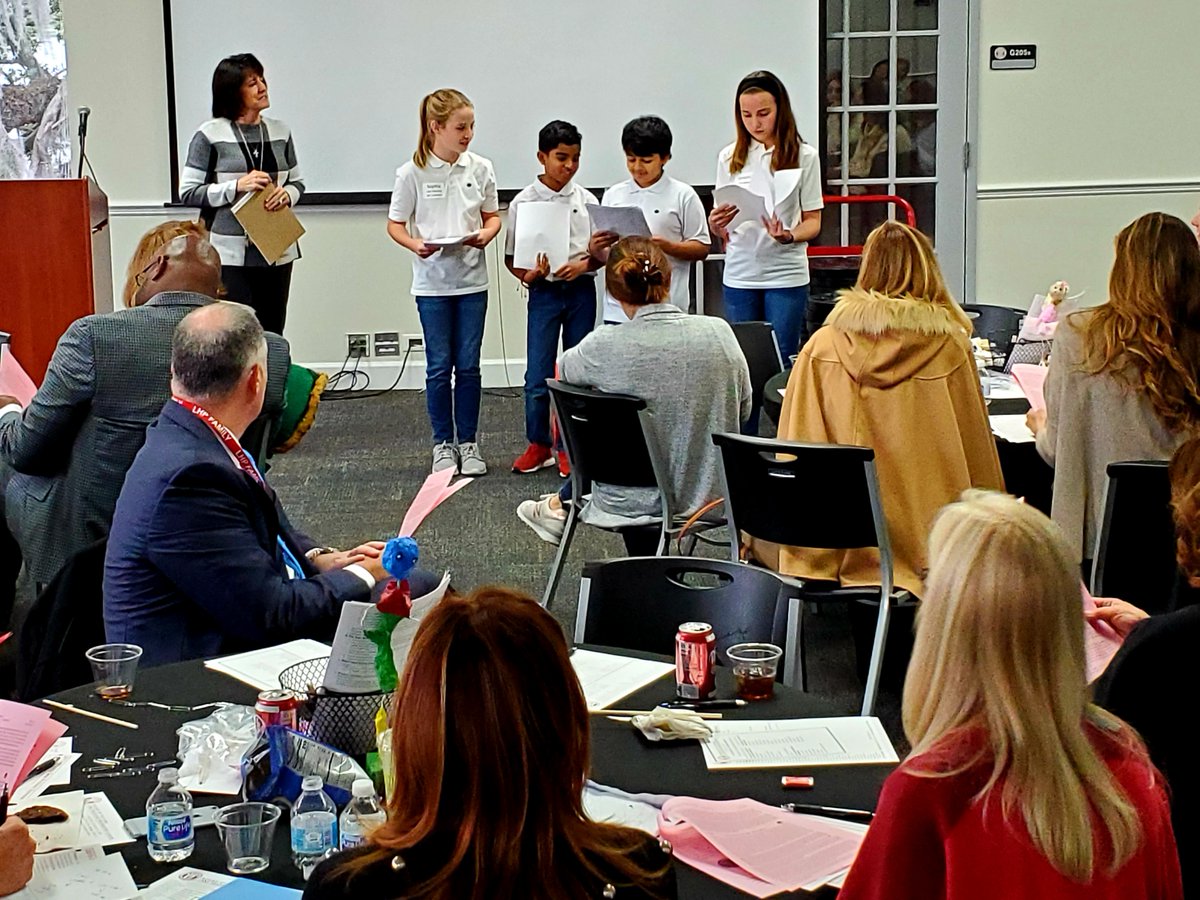 Proud of these 5th graders, presenting to our school's Board of Visitors about our Future Problem Solvers program, along with 5th grade FPS leader, Mrs. Barbay!  #FPS #developingleaders #lhpclassroom