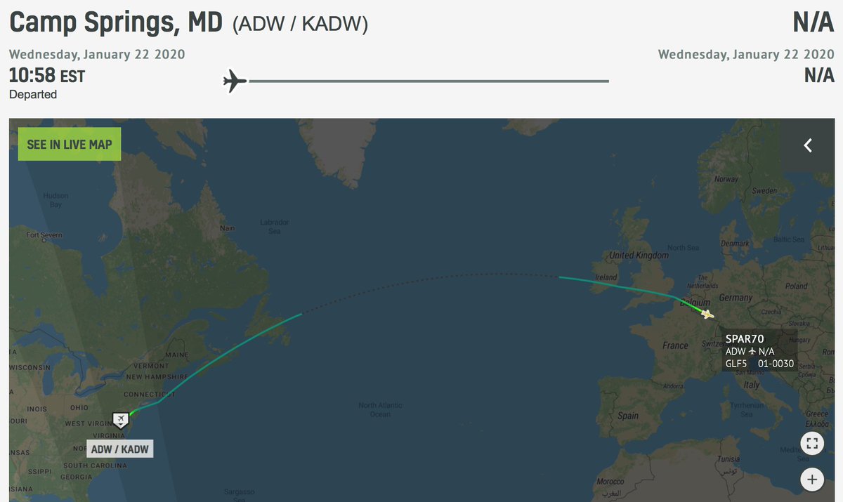 S_Corsto's tweet image. 🇱🇷C-37A (GLF5) from Andrews Air Force Base/Camp Springs (#ADW/#KADW) to #Ramstein Air Base, #Germany 
(landed 0042 Local)
01-0030
#AE115E
Callsign: SPAR70

#AvGeek