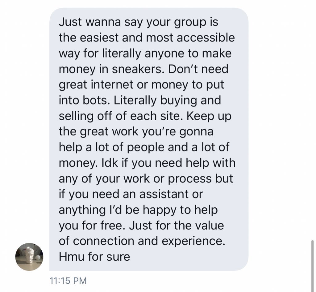 unique_sneaks's tweet photo. Sole Prep (@SolePrep) will help you scale and grow your resell business like no other group chat will...
-No bots needed
-No more relying on retail pairs
-Professional environment 
-Small limited group
-1 on 1 help
https://t.co/LT5JZFK0oS https://t.co/aDocJmVQTV