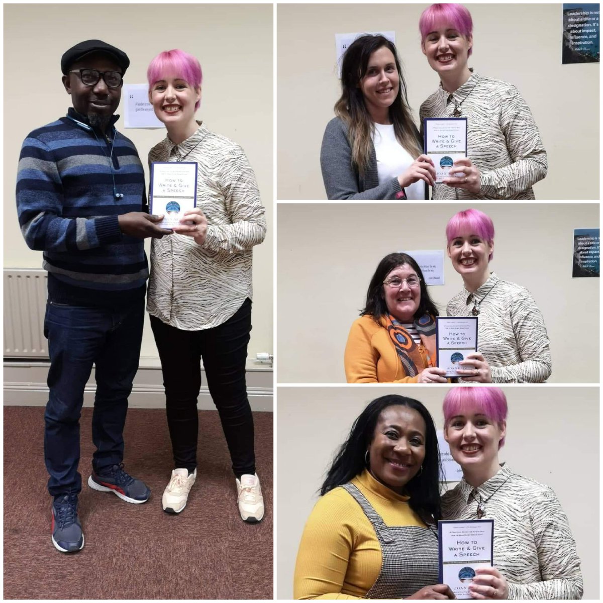 ToastmastersA23's tweet photo. During Tuesday's meeting (21st January) our club president Krystal Long kindly presented members of the club with their very own copy of #HowtoWriteASpeech by Joan Detz. We hope they will find it instructional and educational. #publicspeaking @JoanDetz https://t.co/IS3HzH4vzl