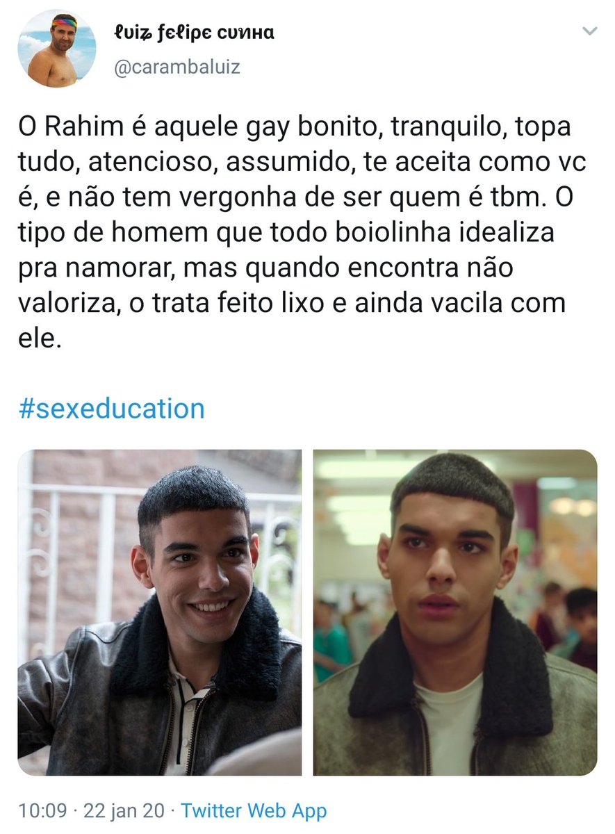 euTSUDANI's tweet photo. Nunca vi tanta realidade numa série e dois tweets #SexEducation via @carambaluiz https://t.co/Tus5fEXlc3