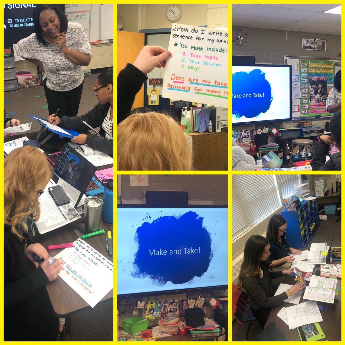 First grade team having an intentional data conversation to guide our instructional practices for Q3! Great session today with our ELA Academic Coach, Alana Morgan! 📝✏️📝✏️ #WeAreThePark