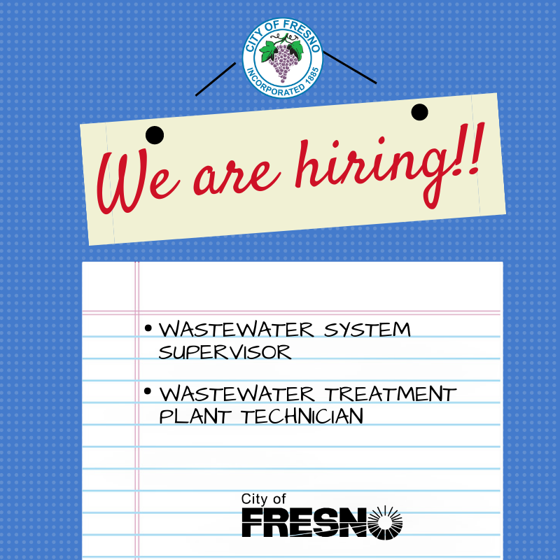Position: Wastewater System Supervisor
Filing deadline: Open until filled

Position: Wastewater Treatment Plant Technician
Filing deadline: Open until filled 