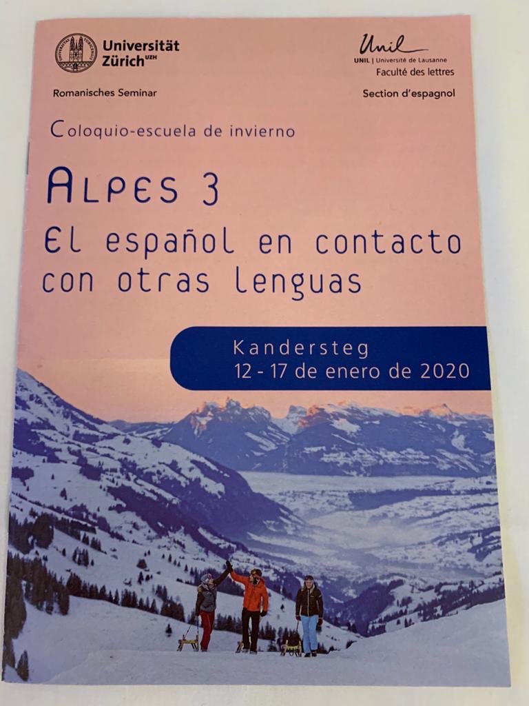 OralidadM's tweet photo. La lingüística de contacto es uno d los campos más fecundos de la lingüística de hoy. En el coloquio-escuela de invierno #Alpes3, en Suiza la semana pasada, se reunieron especialistas d Norte y Sudamérica, Europa y África para hablar del español en contacto con múltiples lenguas. https://t.co/a9LE5T8DWv