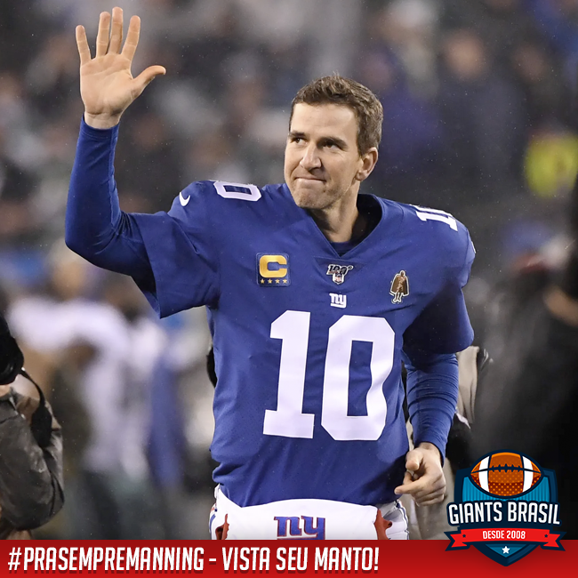 giantsbrasil's tweet photo. Nessa sexta, dia 24, convocamos todos os torcedores do Giants a vestir o manto de Eli Manning.
Vamos homenagear o nosso GIGANTE! Vista sua jersey no trabalho, na academia, na caminhada, em todos os lugares. Ele merece. 😭
Poste suas fotos com a hashtag #PraSempreManning 💙 https://t.co/kLQz9JTR6V