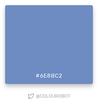 colourobot's tweet photo. #6e8bc2 https://t.co/gbnBbxJk5h
