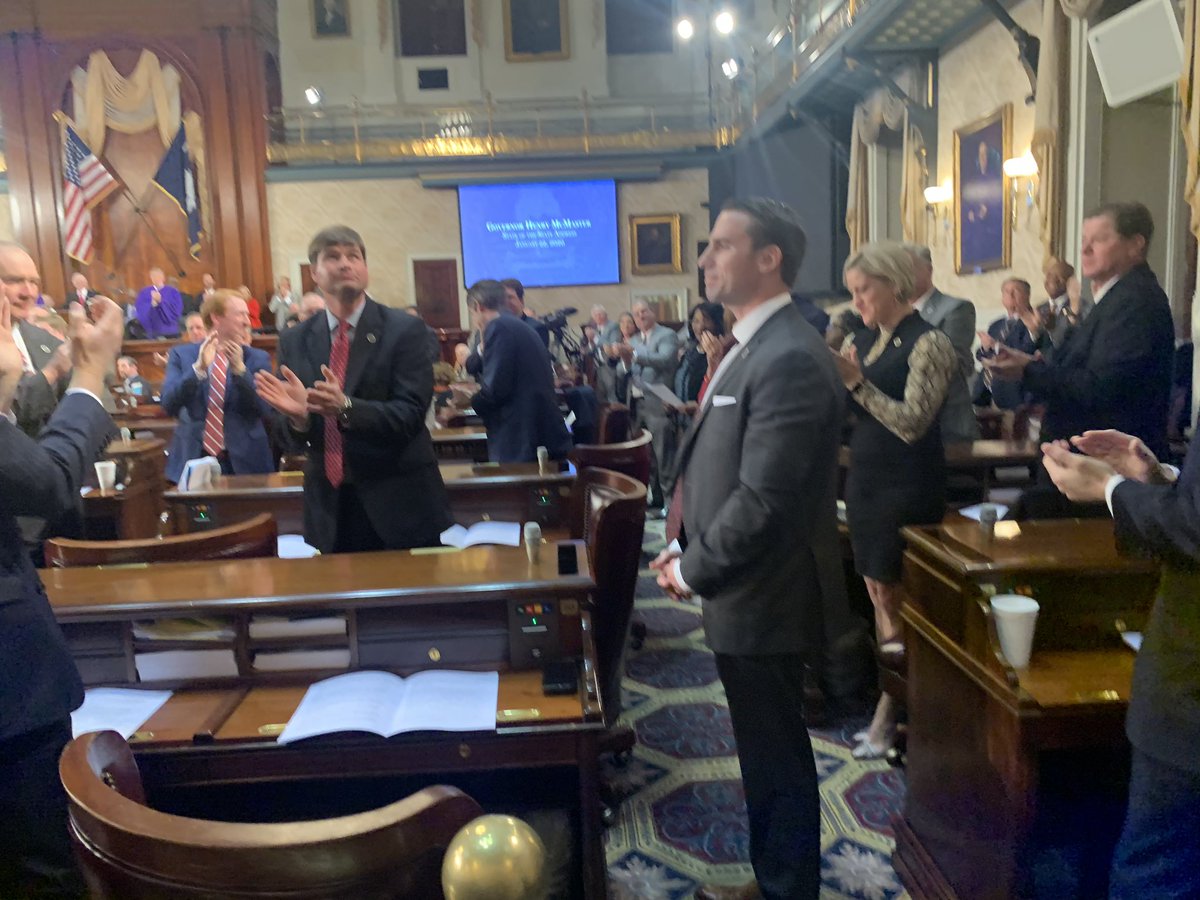 JoeBReporter's tweet photo. State Rep Bobby Cox, who is slated to lead state Veterans Affairs Dept gets standing ovation #SCsots https://t.co/AlRhOzTM0n