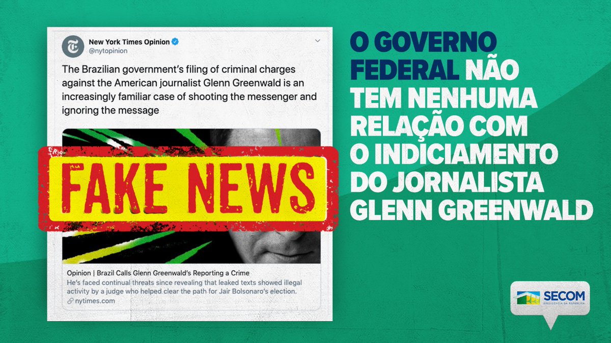 A decisão de denunciar à Justiça Federal o jornalista americano Glenn Greenwald, por envolvimento com hackers que invadiram celulares de autoridades, é do Ministério Público Federal – instituição pública com autonomia e independência garantidas pela Constituição Federal.