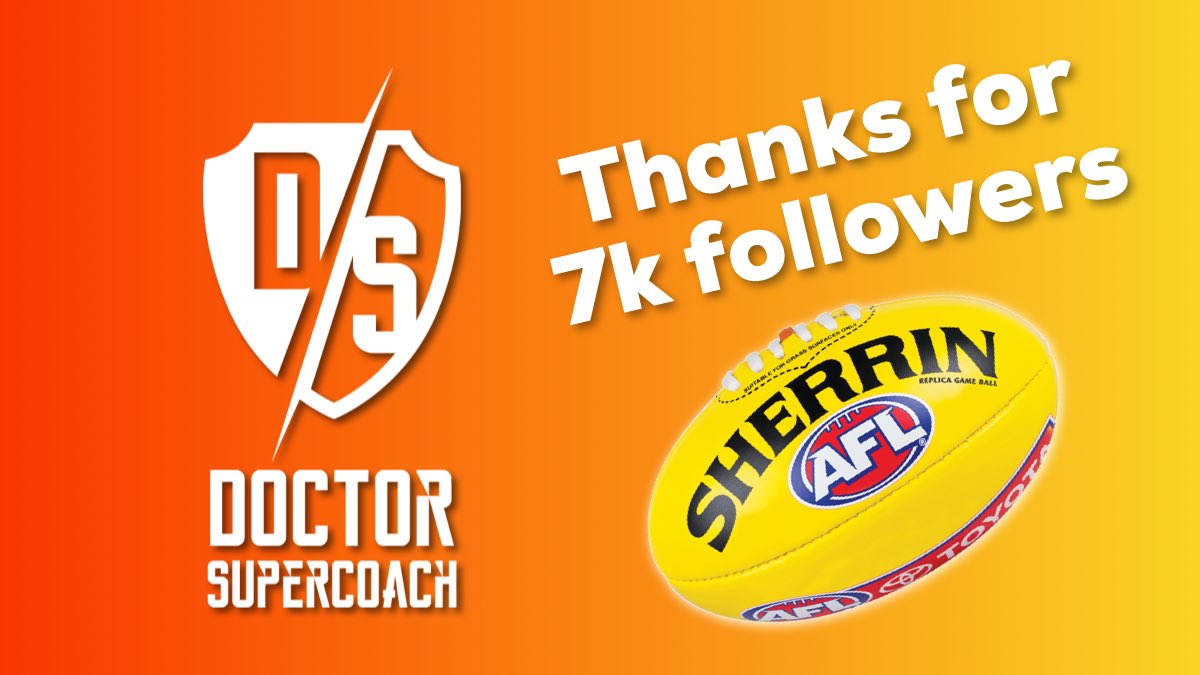 Thanks for helping us hit 7k followers! We hope you are as keen as we are for the 2020 #SuperCoach season!