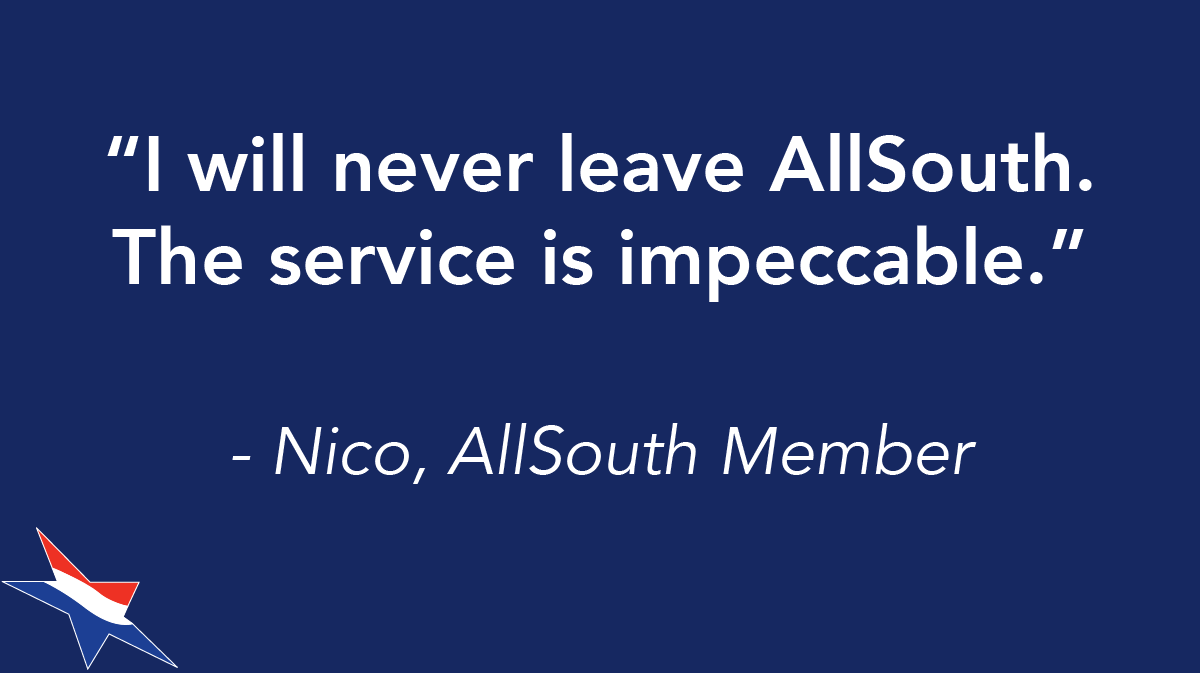 AllSouthFCU's tweet image. Thanks for the review, Nico! We're proud to be your credit union of choice.
#ExperienceBetterBanking #midlandssc
