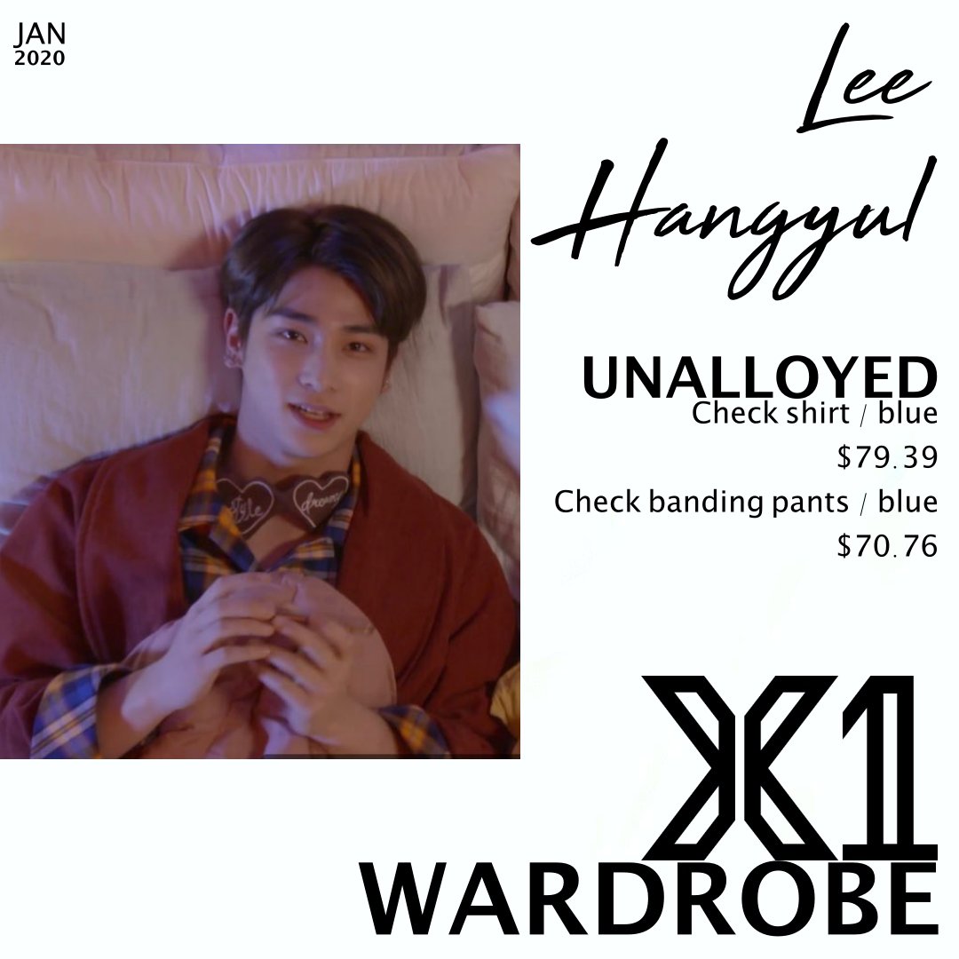 x1wardrobe's tweet photo. Lee Hangyul
vlive

UNALLOYED
Check shirt / blue
$79.39
Check banding pants / blue
$70.76

#leehangyul #hangyul #gyul
#gyuloutfit #leehangyuloutfit #hangyuloutfit
#x1 #x1member #xone #x1outfit #x1fashion #fashion 
#이한결 #한결 #ハンギョル #엑스원 https://t.co/OHqRbi54Tr