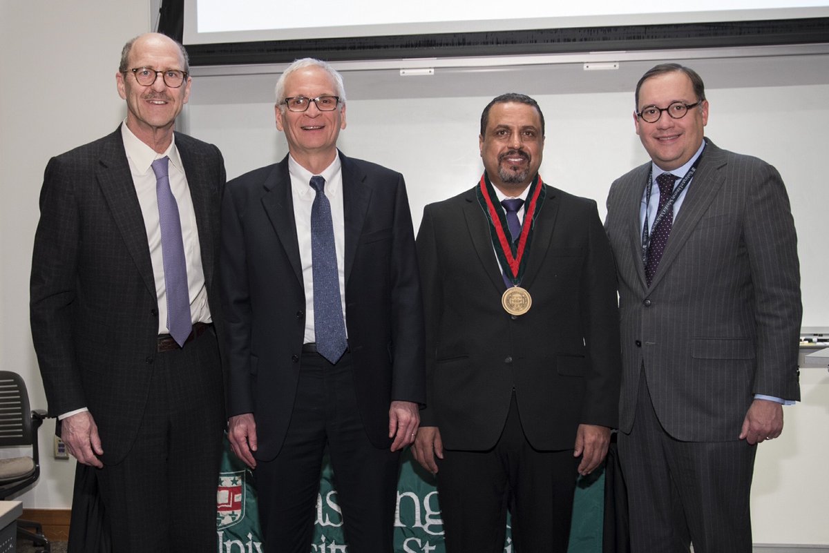 WashUChancellor's tweet image. Congrats to @WUSTLMed colleague Yousef Abu-Amer who was installed this evening as the inaugural Dr. J. Albert Key Professor!