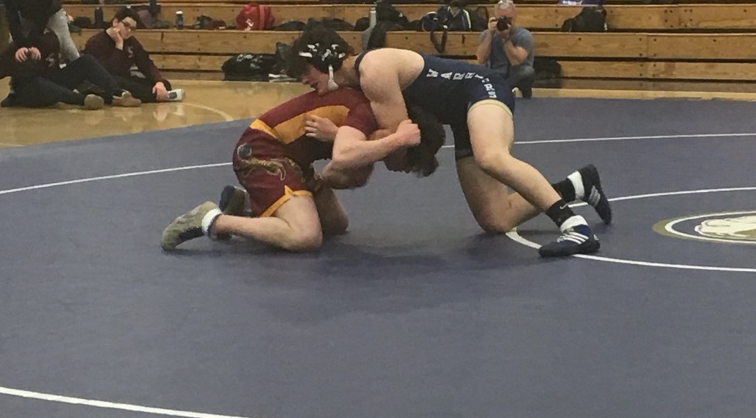 FoxboroWarrior's tweet photo. Troy Osborne in action for the wrestling team tonight vs Sharon. https://t.co/m7YsRNFemF