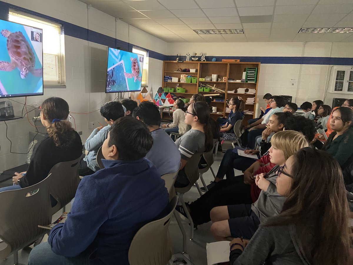 stem2prep's tweet photo. A new initiative for us this semester is connecting with community partners to provide our students with real-world and career experience in a variety of STEM fields. Thank you to our partner @SeaTurtleInc for the Virtual Field Trip. @MataHCISD @JavierAlejosJr1 #ExperienceHCISD https://t.co/BnoGUhoQHP