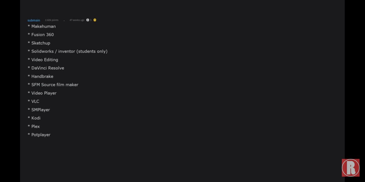 Criticalpotent1's tweet image. Also special thanks to #submain of reddit for this list