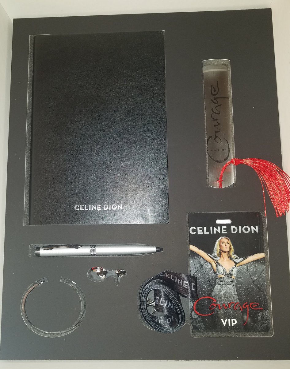 KaylaisPeace's tweet photo. This past Saturday, 2 weeks before the show I'm to attend, I received my VIP package. Great job on the part of Céline and her team. This is beautiful. I can't wait to see her for the 5th time - for the 1st time in 7 years and the 1st time in my home state. <3 @celinedion https://t.co/9bztXRcvaR