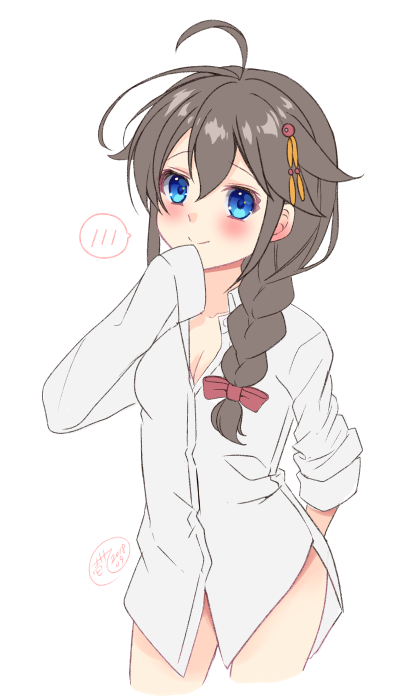 時雨(艦これ) ,時雨改二 「彼シャツしぐ 」|壱十九 / illustratorのイラスト