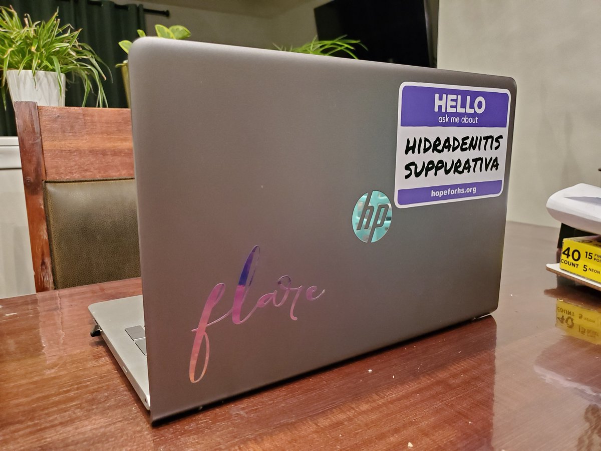 I'm hoping to start some conversations with my homemade #HidradenitisSuppurativa awareness stickers!