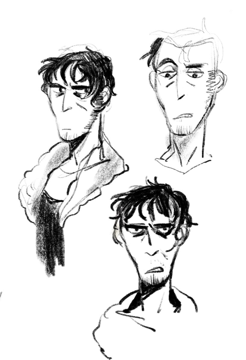 Reaaaaaaally old Gabriel sketches, slowly figuring out how he was suppose to look lol 