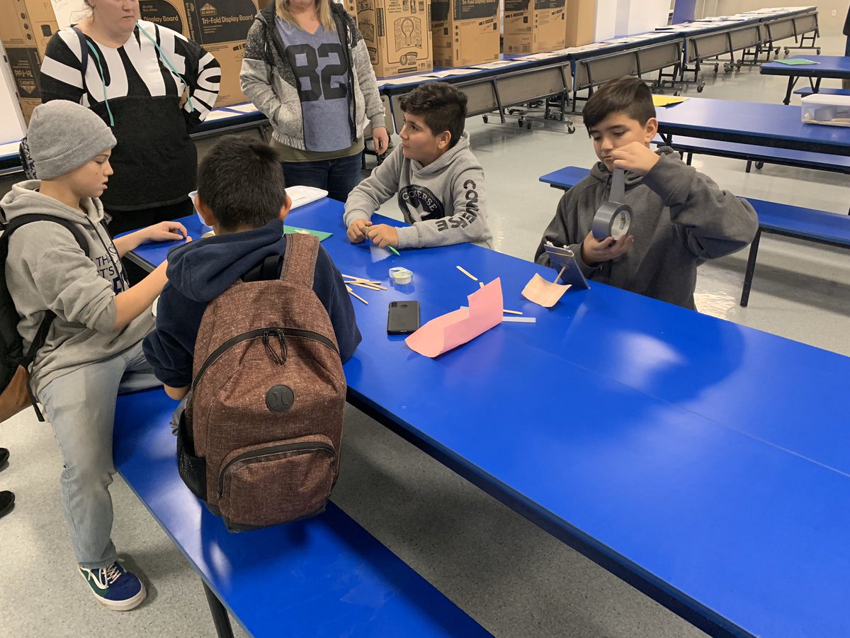 Learning is happening! Science fair with Up and Atom Boat Races!  Question: Who is going to win? Answer: Bobcat Nation!! #learningeverday #bobcatnation #Scienceisfun