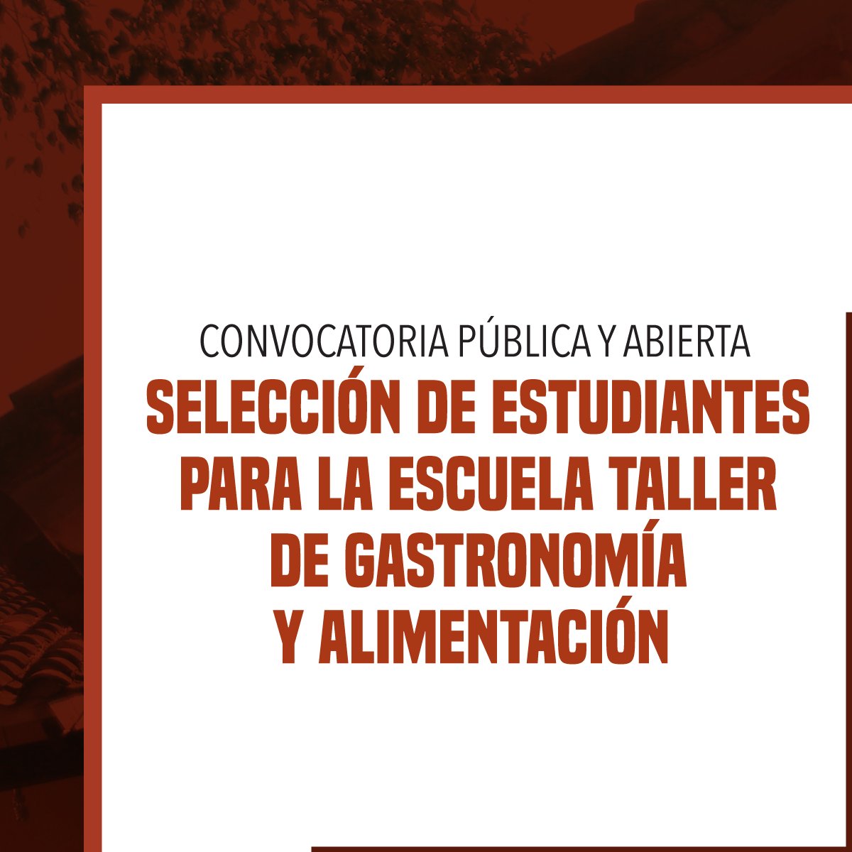 PlanMisiones's tweet photo. Estamos buscando a los nuevos estudiantes de la carrera de Gastronomía y Alimentación de la gestión 2020. Si estás interesado en este programa de Técnico Auxiliar, sólo tienes que postular.#SantaCruz
📱71348454 (WhatsApp) / 962- 2256 y 972-2376 
📧  escuelataller@planmisiones.org https://t.co/ibJggEccIq