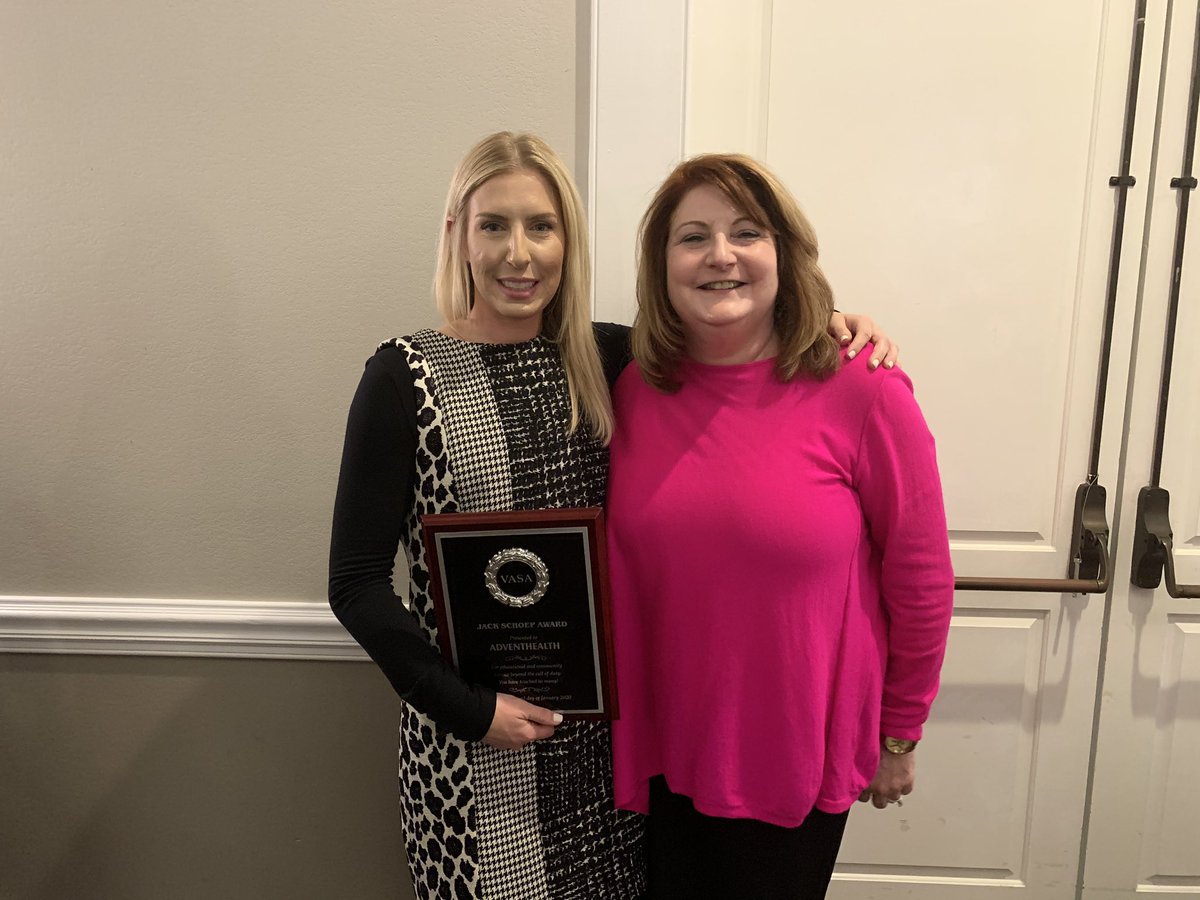 JessicaAivazis's tweet image. Congrats to the VASA Jack Schoep Award recipient, Advent Health @vcsvasa #VCSVASA