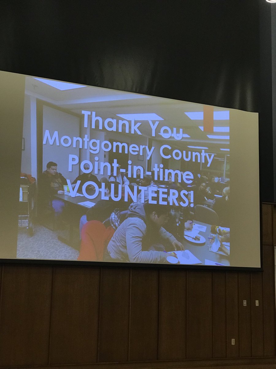 MoCoDHHS's tweet photo. More than 60 volunteers will fan out in the community for tonight’s annual Point in Time count of homeless individuals in the county.  #InsideNotOutside https://t.co/PCaEue695V