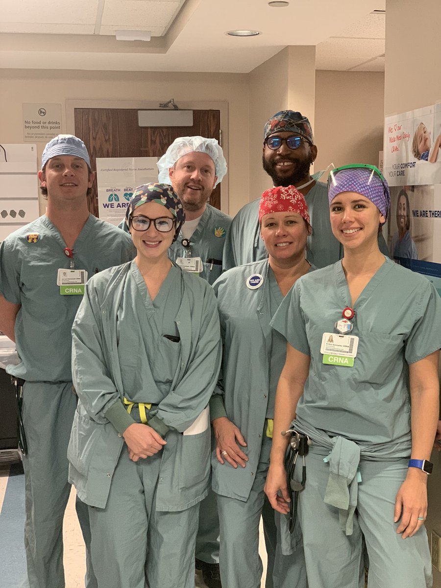 EbethGooding's tweet photo. Happy CRNA week! #CRNA #WeAreThere #CRNAweek #WakeMed #AmericanAnesthesiology https://t.co/XXPgxOyW26