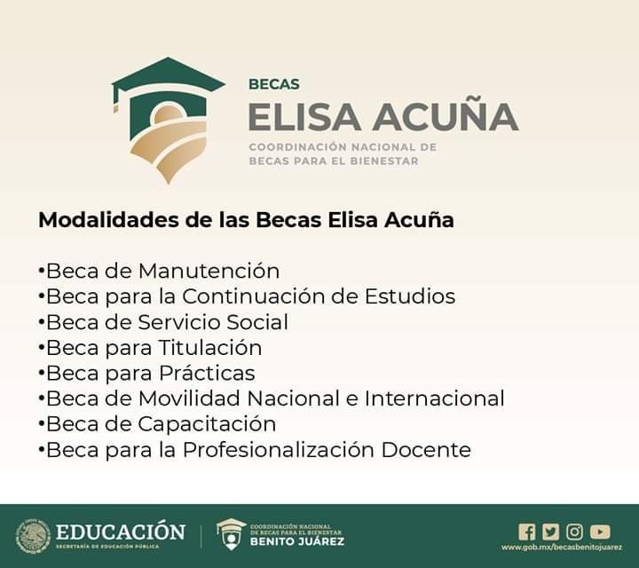 CesarZuleta8's tweet photo. Las Becas Elisa Acuña tienen diversas modalidades ¡Conócelas! 

Entra a 👇
https://t.co/NTDY98f0hc https://t.co/TJIcHfwBqT