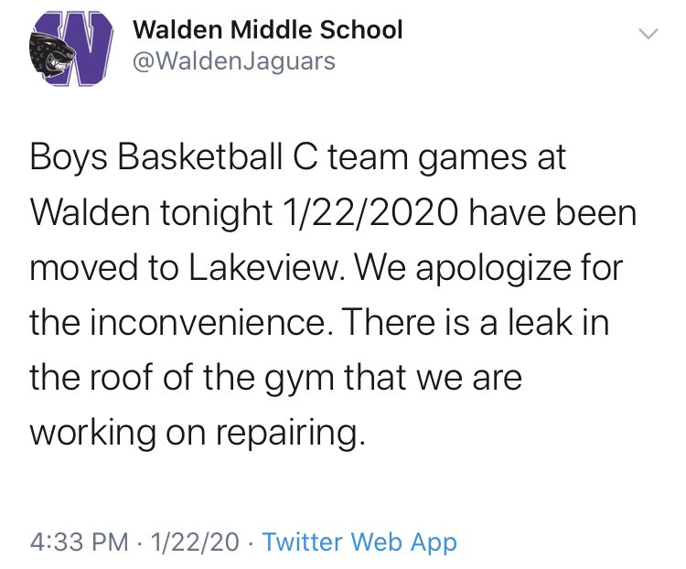 PH_transparency's tweet image. Hopefully a quick fix and not another unexpected expense for the district. This roof is less than a year old.