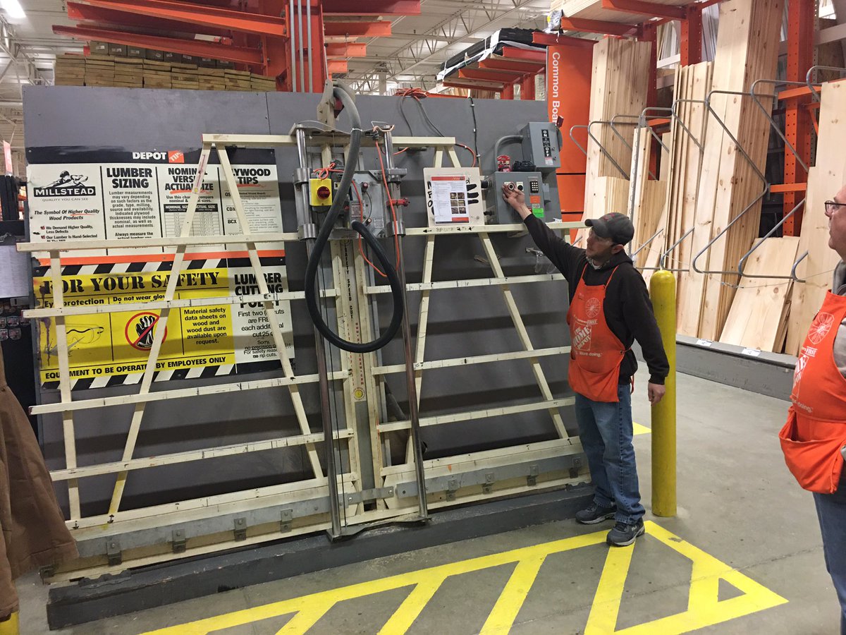 bryan_greenough's tweet photo. Big thank you to The lumber DS Jamie for showing how to us the panel saw not only correctly but also Safely!!! #SafetyFirst #LeadingOrange @mpmorgan13 @shobbs610 @THD3882 https://t.co/F7BjWgfV6l