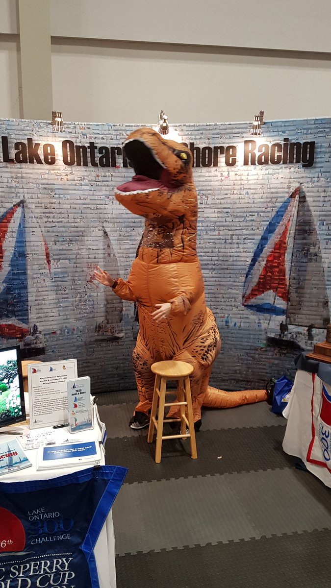 A visitor to the Lake Ontario Offshore Racing(LOOR) Toronto International Boat Show (TIBS) <a href="/LO300/">Lake Ontario300</a> #loor #toboatshow