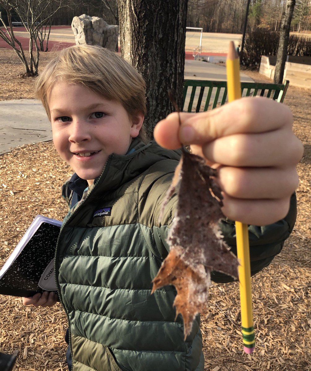 So excited to find so many ice crystal today! #trinitylearns