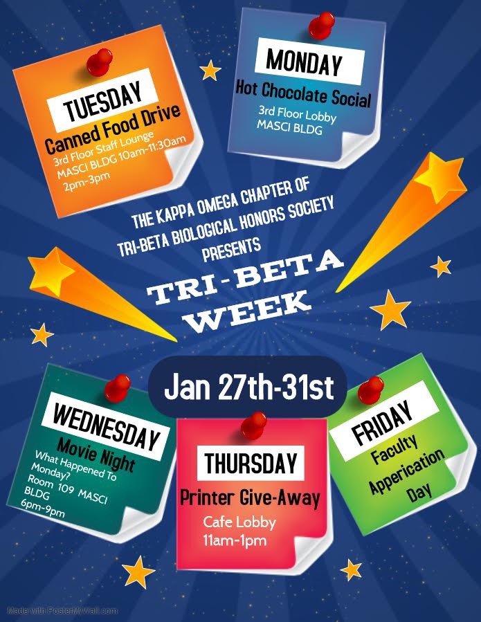 AlcornTribeta's tweet image. “Join the biology department for TriBeta Week” 
January 27th-31st 
Come out and enjoy these festivities 
#tribetaweek #honorsociety💚❤
#kappaomega 💚❤