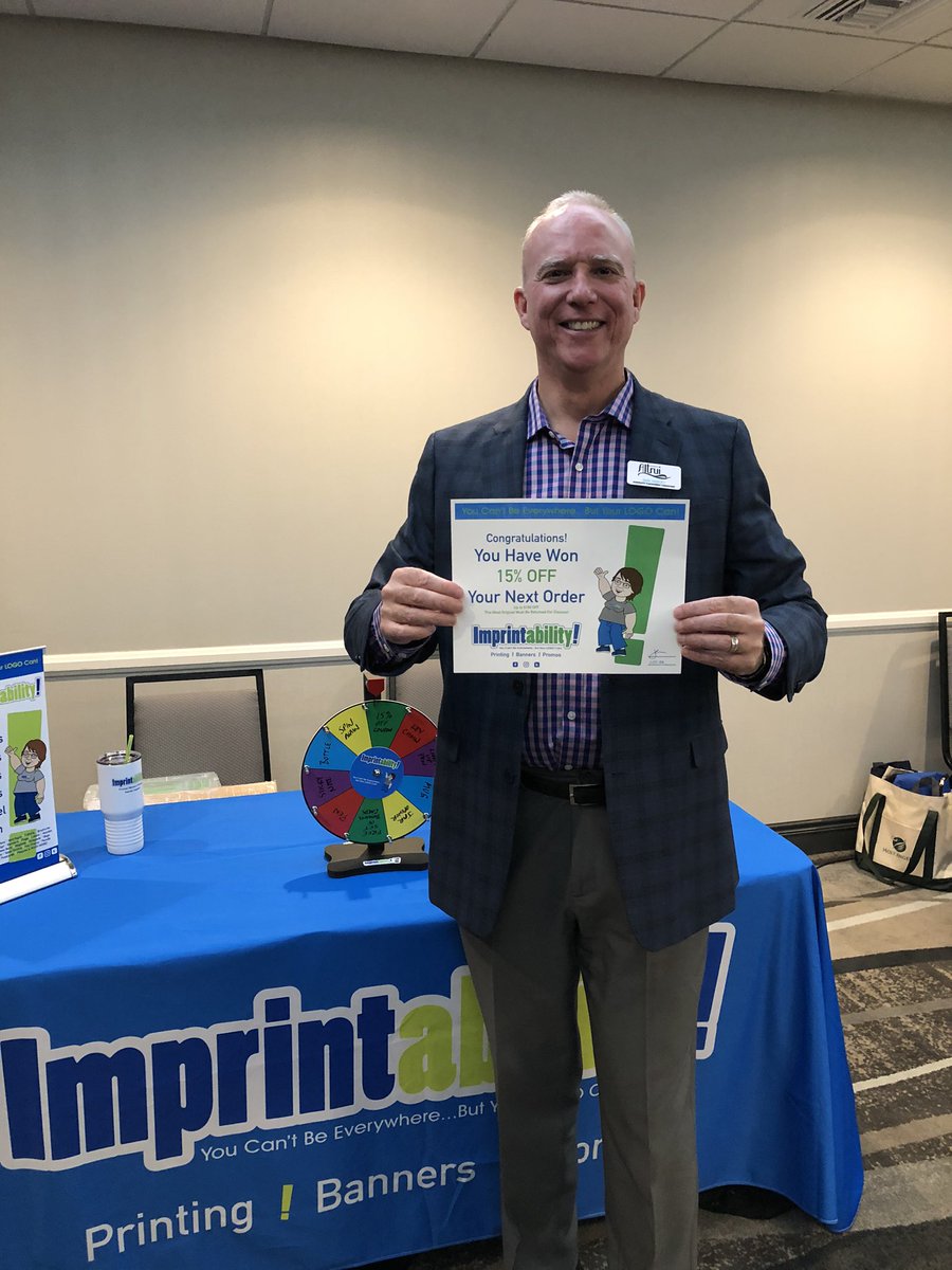 Imprintability's tweet photo. Had a blast at the @ArcadiaChamber โs Learning Lab today! @Imprintability had a table at the event to promote our services. Take a look at some of the winners of our prize wheel. The presentations on social media were fantastic too! I learned a lot!
#aclearninglab #imprintability https://t.co/VZbOnKqhp7
