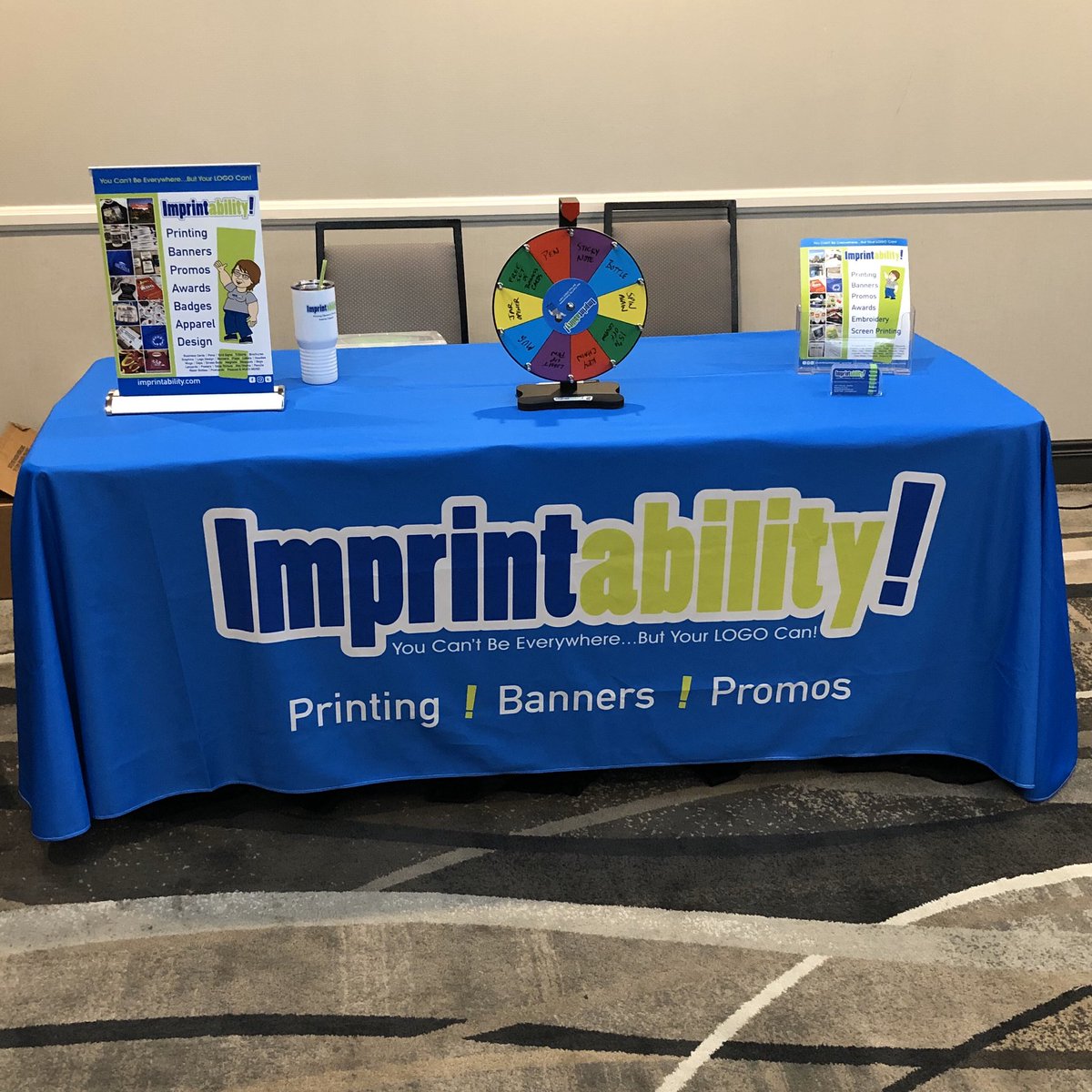 Imprintability's tweet photo. Had a blast at the @ArcadiaChamber โs Learning Lab today! @Imprintability had a table at the event to promote our services. Take a look at some of the winners of our prize wheel. The presentations on social media were fantastic too! I learned a lot!
#aclearninglab #imprintability https://t.co/VZbOnKqhp7