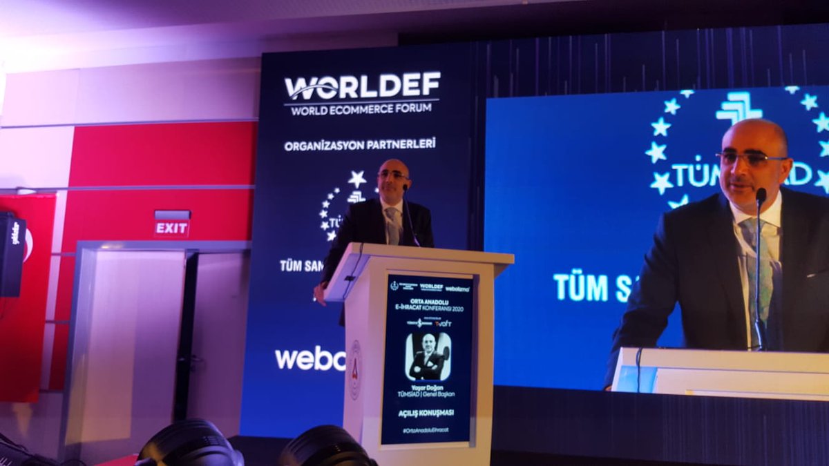 WORLDEF ve <a href="/webolizma/">Webolizma</a> işbirliği ile düzenlediğimiz "Orta Anadolu E-İhracat Konferansı"nda Genel Başkanımız <a href="/YasarDogan__/">Yasar DOGAN</a> Bey haziruna hitap ediyor.

#BüyükTürkiyeİçinÜretmeyeDevam