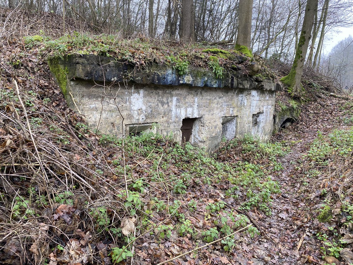 26th May 1330hrs, 2 Inniskillings setup a Bren gun position on top of this FWW bunker which offered views across the railway. This was commanded by Lt. Magaw