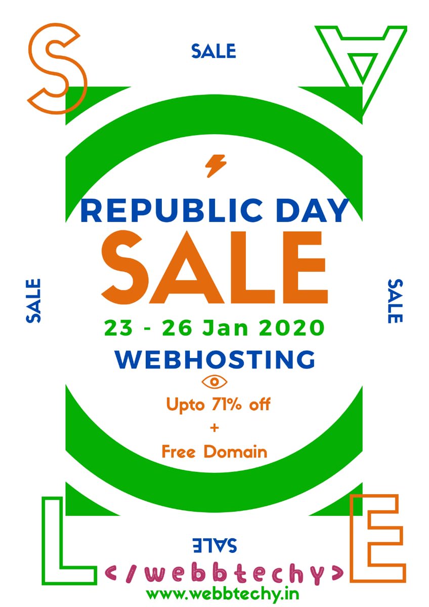 TechyWebb's tweet photo. Web hosting for your company at startup friendly prices
#republicday #republicday2020 #republicdaysale #webdeveloper #websites #startups #startup #india #promotions #startupindia #webhosting #webhostings #webhostingservices #webhostingprovider #webhostingplans #webhostingsolution https://t.co/V5ZPgFze0D