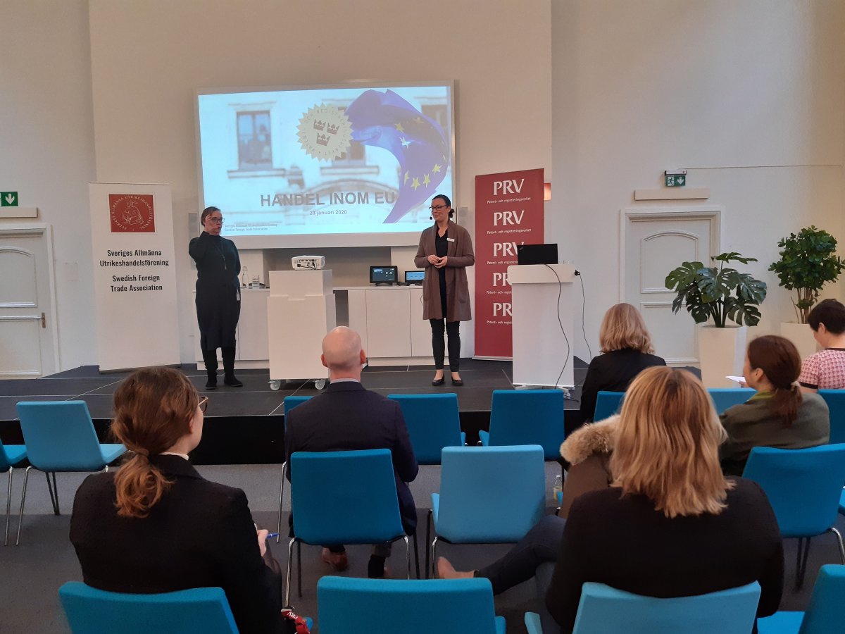 Patent- och registreringsverket (@prv_se) on Twitter photo Nu pågår ett intressant seminarium här på <a href="/prv_se/">Patent- och registreringsverket</a> om handel inom EU, och vad man som företagare bör tänka på när det gäller immaterialrätt i EU. Vi arrangerar tillsammans med Sveriges Allmänna Utrikeshandelsförening. #handel #sau #prvsverige Nu pågår ett intressant seminarium här på <a href="/prv_se/">Patent- och registreringsverket</a> om handel inom EU, och vad man som företagare bör tänka på när det gäller immaterialrätt i EU. Vi arrangerar tillsammans med Sveriges Allmänna Utrikeshandelsförening. #handel #sau #prvsverige